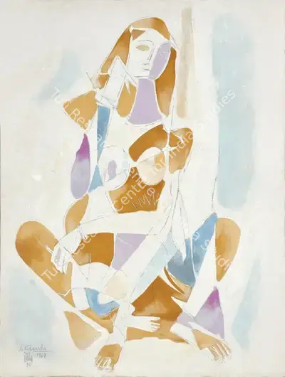 Shiavax Chavda (Artist), Mother, 1969, Painting