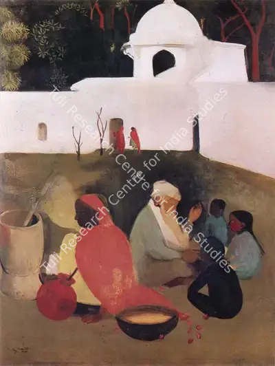 Amrita Sher-Gil (Artist), The Ancient Story-Teller, 1940, Painting