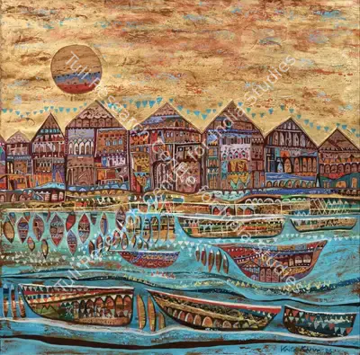 Vinita Karim (Artist), Abode of the Gods, 2024, Painting