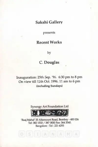 C. Douglas (Artist), Recent Works by C. Douglas, 1996, Solo Exhibition Invitation