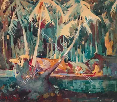 Paniker, K.C.S. (Artist). Untitled, 1949 | Painting, AG.Onl/28.10.23, 2023 · Asta Guru