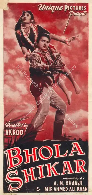 A.M. Bhanji (Producer), Bhola Shikar, 1958, Song-Synopsis Booklet
