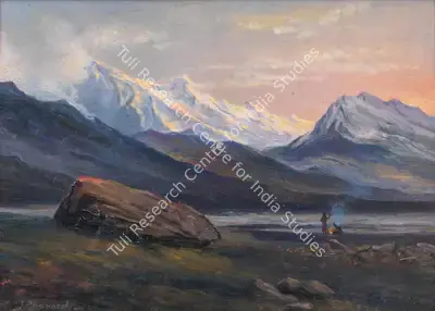 J.P. Gangooly (Artist), Untitled (Himalayan Landscape), Painting