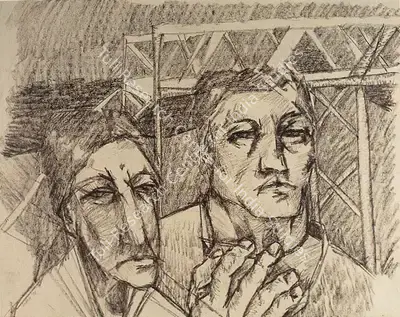 Sudhir Patwardhan (Artist), Station, 1978, Drawing