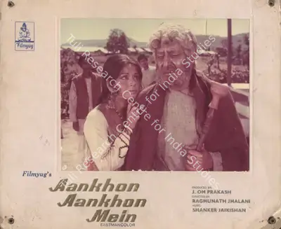 J.Om Prakash (Producer), Aankhon Aankhon Mein, 1972, Photographic Still Mounted on Lobby Card