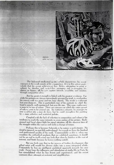 Untitled, 1953, Newspaper Clipping