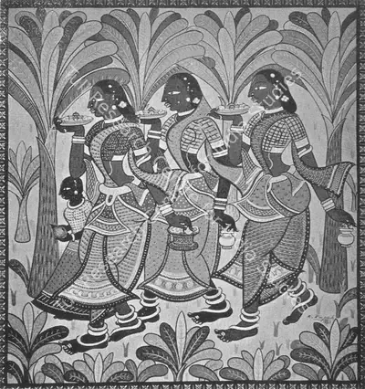 K. Rajaiah (Artist), Steps Towards Devotion, 1956, Painting