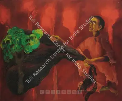 Arpana Caur (Artist), Trapper, 1990, Painting