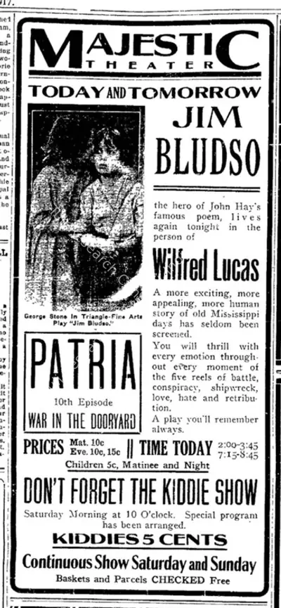 Browning, Tod (Director), Jim Bludso, 1917 | Film Advertisement | CinemaEducation | 00795114