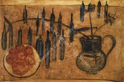 S.K. Bakre (Artist), Untitled (Still Life), 1952, Painting