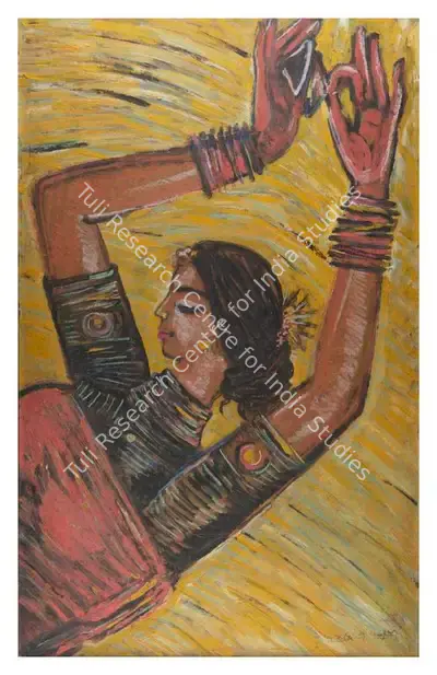 Sudhir Khastgir (Artist), Untitled (Dancer), 1944, Painting
