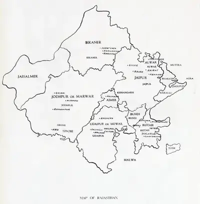 Unknown (Cartographer), Map of Rajasthan, Map