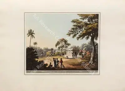 H. Merke (Printmaker), A view on the road at Strupermador, 1804, Aquatint