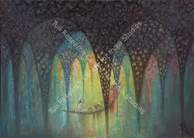Badri Nath Arya (Artist), Swapan Lok, 1968, Painting