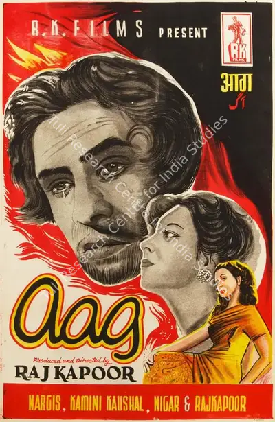 Raj Kapoor (Producer), Aag, 1948, Half Sheet Poster