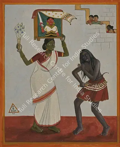 K.K. Hebbar (Artist), Untitled (Kadak Lakshmi), 1949, Painting