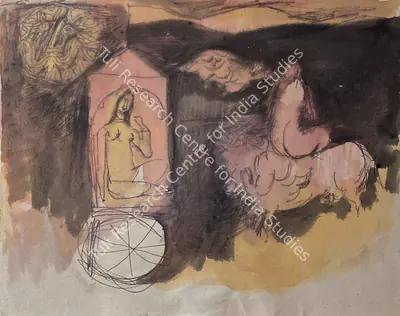 Arup Das (Artist), Untitled (Two Women), Painting
