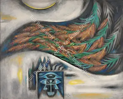Laxman Pai (Artist), Faces & Flowers NO. 8, 1989, Painting