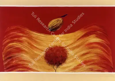 Swaminathan, J. (Artist). Mountain, Tree And Bird, n.d. | Painting, Ch.Lon/05.10.99