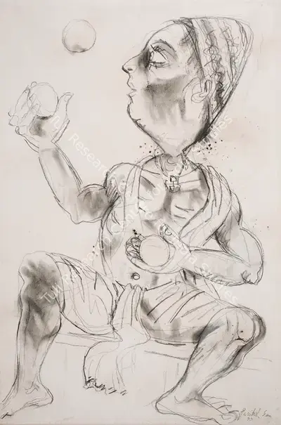 Paritosh Sen (Artist), Untitled (Juggler), 1993, Painting