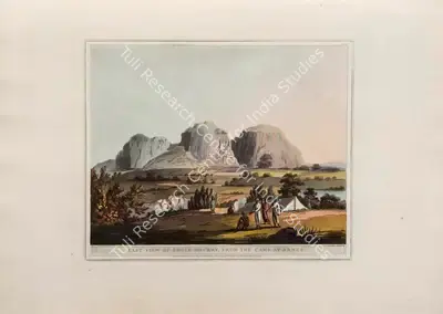 Harraden (Printmaker), East view of Shole Ghurry, from the Camp at Arnee, 1804, Aquatint