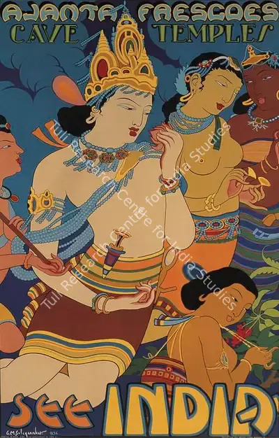 After G.M. Solcquankar (Artist), See India, 1934, Travel Publicity Related Art & Poster