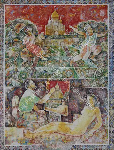 Sakti Burman (Artist), The Muse, Painting