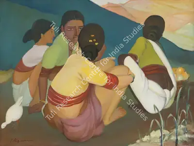 Govind Madhav Solegaonkar (Artist), Untitled (Taking a Rest), Painting