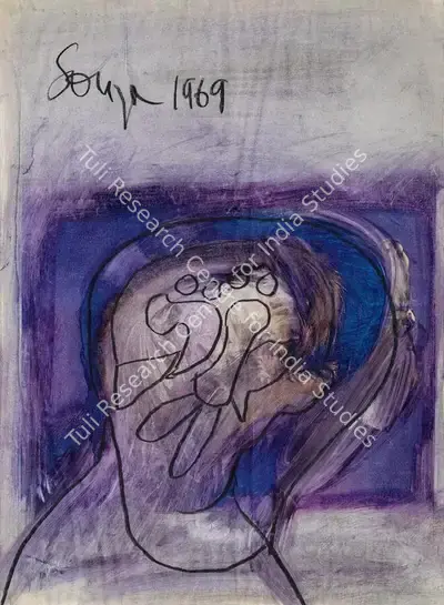 F.N. Souza (Artist), Untitled, 1969, Painting