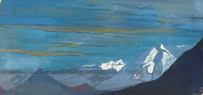 Roerich, Nicholas (Artist). Himalayan Snows, n.d. | Painting, Sa.Del/17.09.22, 2022 · Saffronart