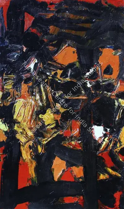 S.H. Raza (Artist), Les Champs, 1962, Painting