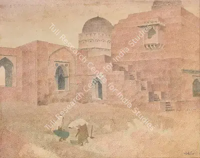 Bendre, N.S. (Artist). Fort, 1987 | Painting, Pu.Onl/25.04.24, 2024 · Pundole