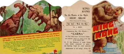 Merian C. Cooper (Director), King Kong, 1933, Handbill