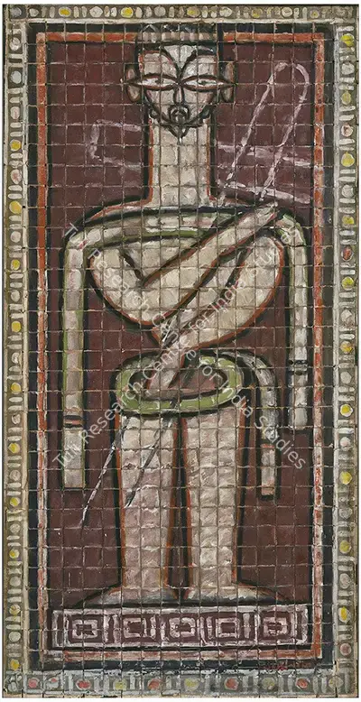 Jamini Roy (Artist), Christ And The Cross, 1930, Painting