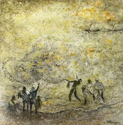 Hebbar, K.K. (Artist). Untitled. Oil on canvas, 1983 | Painting | FineArts | 00599154