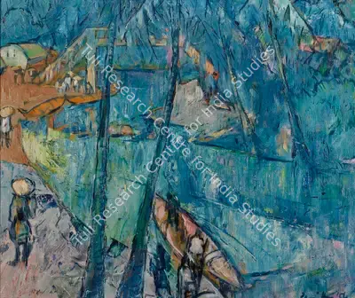 Paniker, K.C.S. (Artist). Untitled (River Scene), 1954 | Painting, So.Lon/23.10.18, 2018 · Sotheby's