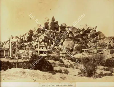William Henry Pigou (Photographer), Chittuldroog. Temple of Chamoondee, 1857, Antiquarian Photograph