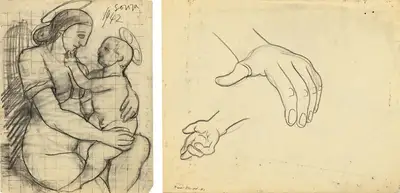 F.N. Souza (Artist), Untitled, 1942, Drawing