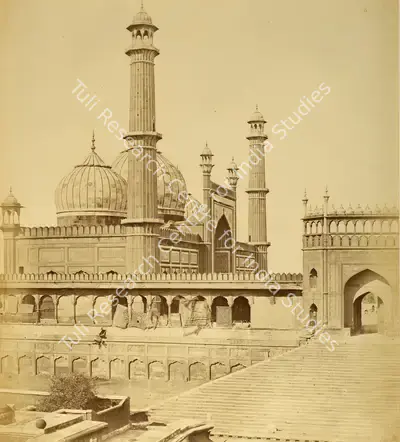 Felice Beato (Photographer), Jumma Musjid, Delhi, 1858, Antiquarian Photograph
