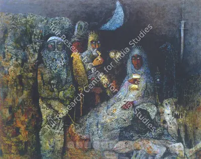Arup Das (Artist), Medieval Conspiracy, 1991, Painting