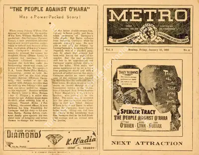 John Sturges (Director), The People Against O'Hara, 1951, Handbill