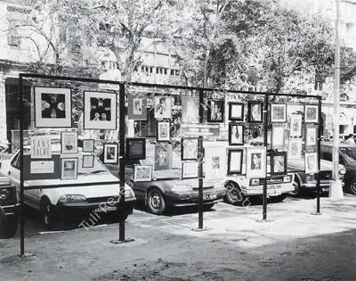 Monisha Ahmed (Photographer), A Pavement Exhibition at the Kala Ghoda Art Festival, 1999, Contemporary Photograph