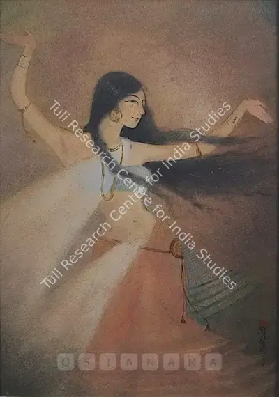 D.P. Roy Chowdhury (Artist), Dancing Woman, 1921, Painting