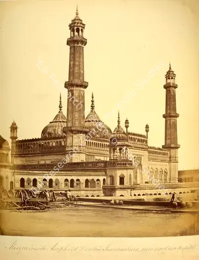 Felice Beato (Photographer), Mosque inside Asophood Dowlah's Imaumbara, now used as a Hospital, Lucknow, 1858, Antiquarian Photograph