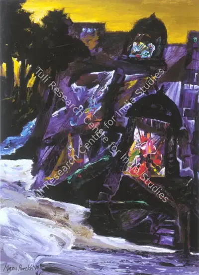 Manu Parekh (Artist), Ganga, 1990, Painting