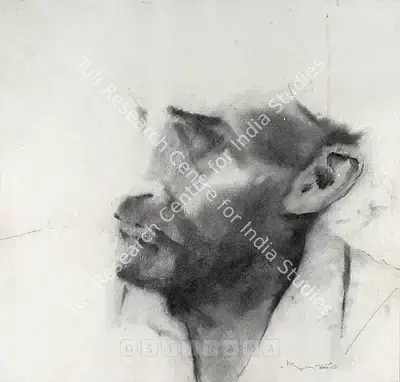 Riyas Komu (Artist), Face, 2002, Drawing