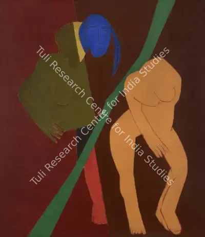 Mehta, Tyeb (Artist). Untitled (Diagonal), 1973 | Painting, AG.Onl/24.04.25, 2025 · Asta Guru