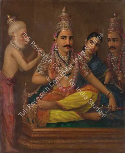 Raja Ravi Varma (Artist), Hanuman's Discourse, 1870, Painting