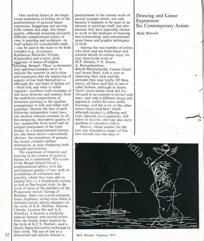 Mala Marwah (Essayist), Drawing & Linear Expression, 1979, Essay