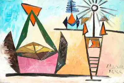 S.K. Bakre (Artist), Untitled, 1959, Painting